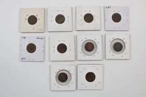 lot 57 image: Indian Head Penny Lot of 10