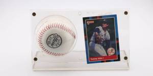 lot 39 image: Tommy John Signed Baseball W Trading Card