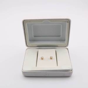 lot 38 image: 14Kt Yellow Gold Earrings - Natural Diamonds