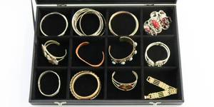 lot 82 image: Costume Jewelry Lot of Cuffs, Bracelets and Bangles