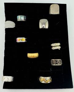 lot 112 image: Costume Jewelry Ring Lot of 10 Vintage & Modern