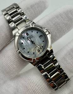 lot 113 image: Citizen Eco-Drive Ladies Wristwatch Mother of Pearl Dial Date Indicator Runs