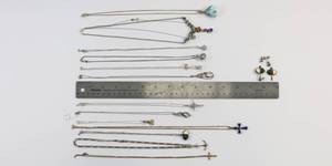 lot 108 image: Sterling Silver Necklace & Earring Lot