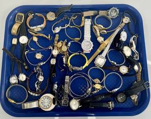lot 162 image: Mens & Ladies Wristwatch Lot Vintage & Modern Untested Parts Repair AS IS