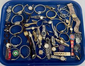 lot 163 image: Ladies Wristwatch Lot Vintage & Modern Parts Repair Untested As Is