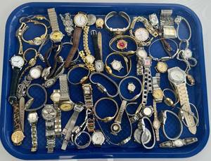 lot 168 image: Wristwatch Lot Vintage & Modern Parts Repair As Is