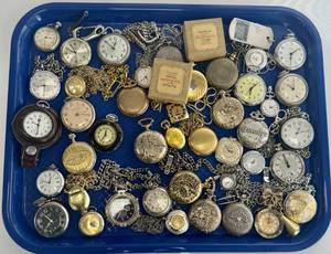 lot 169 image: Pocket Watch Dollar Watch Pendant Watch Etc. Lot
