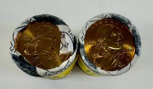 lot 182 image: Sacagawea Dollar Coins 2 Government Rolls P & D