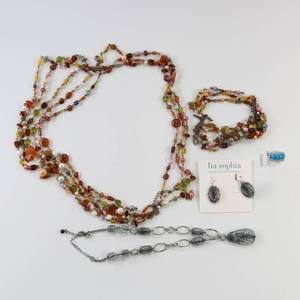 lot 157 image: Lia Sophia Costume Jewelry Lot w Boxes