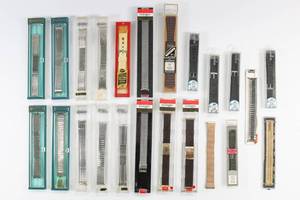 lot 131 image: Mens Wristwatch Strap Lot of 23 - Kreisler, Evinger