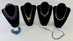 lot 219 image: Vintage Costume Jewelry Necklaces Bracelet Earrings