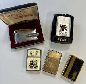 lot 224 image: Lighter Lot Vintage Zippo & Others