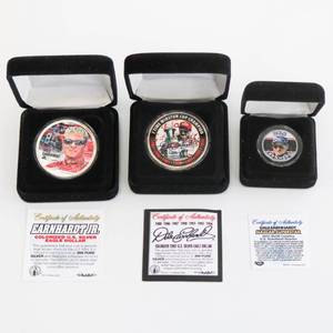 lot 205 image: Certified Nascar Mint Coins - Silver Eagle, Quarter