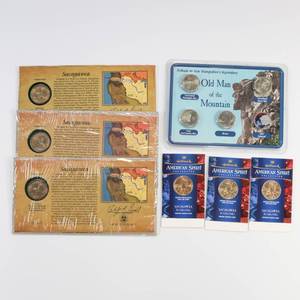 lot 199 image: U.S. Mint Commemorative Coin Lot - Sacagawea, Old Man of the Mountain
