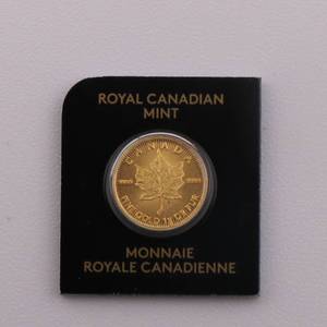 lot 286 image: 2021 Royal Canadian Mint 1 Gram .999 Gold
