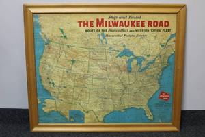 lot 280 image: The Milwaukee Road U.S Map