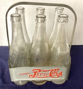 lot 11 image: Vintage Pepsi-Cola Bottles and Tote