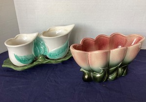 lot 53 image: Pair of Pottery Planters