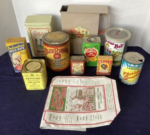 lot 55 image: Mixed Group Vintage Kitchen Tins