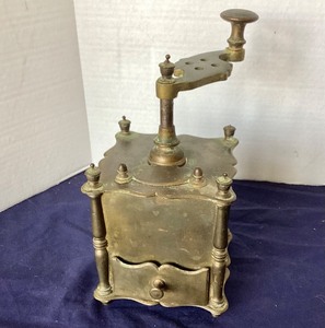 lot 67 image: Vintage Brass Coffee Grinder