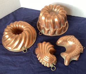 lot 73 image: Group of 4 Vintage Copper Molds