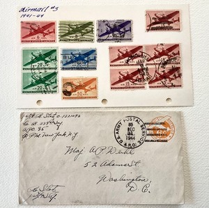 lot 106 image: Group of WW2 Era Air Mail covers & Stamps