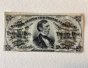 lot 87 image: Fractional 25 Cents Currency