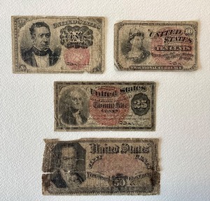 lot 89 image: Group of Fractional Currency Notes