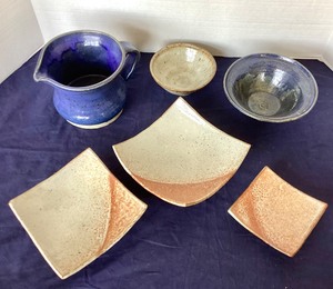 lot 155 image: Group of 6 Pieces Student Pottery