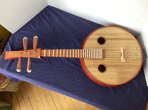 lot 195 image: Traditional Chinese Zhougruan Folk Instrument