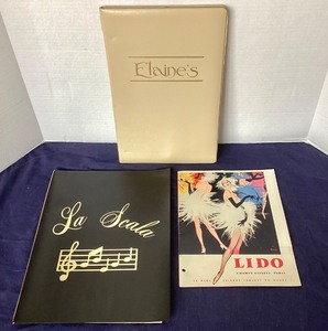lot 197 image: Group of 6 Vintage Menus and Programs