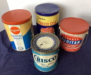 lot 207 image: Group of 4 Vintage Advertising Tins