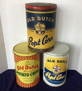 lot 208 image: Trio of Vintage Old Dutch Tins