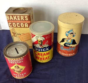lot 210 image: Group of 4 Vintage Advertising Tins