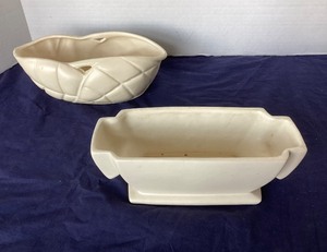 lot 237 image: Pair of McCoy White Planters
