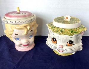 lot 249 image: Pair of Craft Cookie Jars