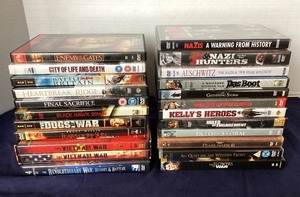 lot 255 image: Group of 23 DVDs (Mostly War Movies)