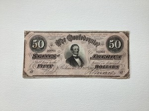lot 103 image: $50 Confederate States Currency Note