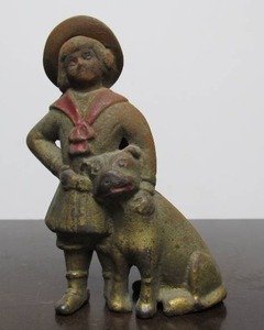 lot 29 image: Original Vintage 1920s-30s era BUSTER BROWN Cast Iron Coin Bank