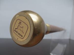 lot 57 image: Very Cool JOHN DEERE Wood & Solid Brass Walking Stick