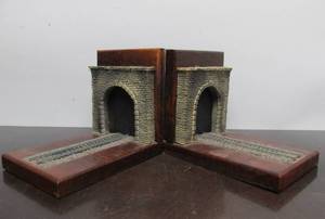 lot 67 image: Set of Very Cool Train Track Tunnel Bookends