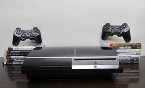 lot 134 image: Working PLAYSTATION 3 PS3 Video Game System wGames Controllers & Cords
