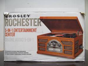 lot 208 image: Unused CROSLEY 5-In-1 Rochester Entertainment Center