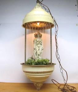 lot 74 image: Working Vintage Hanging Rain Lamp 