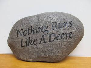 lot 78 image: JOHN DEERE Decorative Outdoor Patio Stone - Nothing Runs Like a Deere