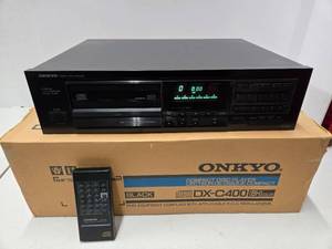 lot 259 image: Working Vintage ONKYO Model DX-C400 CD Changer wOriginal Box