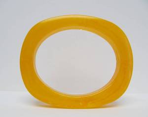 lot 222 image: Old Vintage Swirled YellowOrange Bakelite Bangle Bracelet
