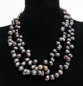 lot 225 image: 2-Strand Tahitian Pearl Necklace 