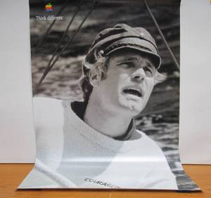 lot 244 image: Large Original Vintage 90s APPLE Computer Think Different Advertising Poster - Ted Turner