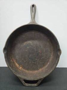 lot 404 image: Large 12 LODGE Cast Iron Skillet w2 Handles
